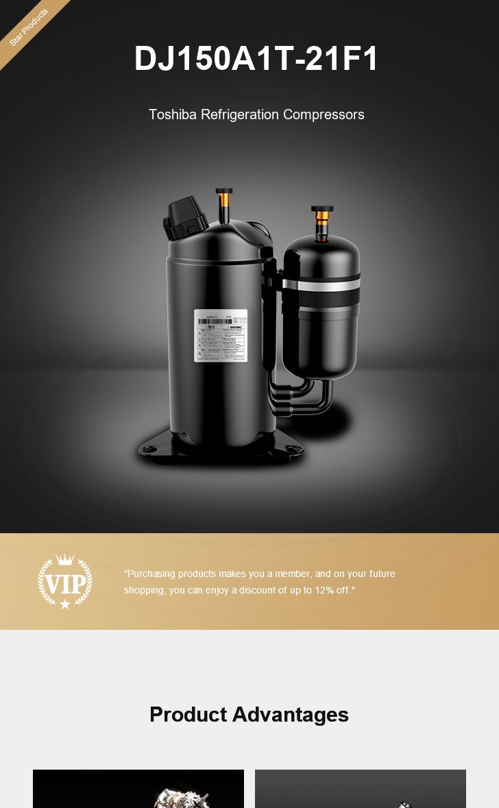Toshiba Compressor DJ150A1T-21F1, technical parameters pdf, structure diagram